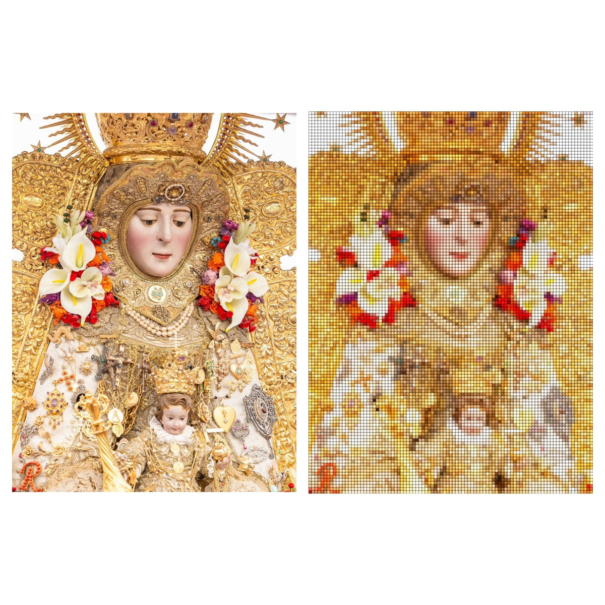 Puzzle de diamantes de la Virgen del Rocío