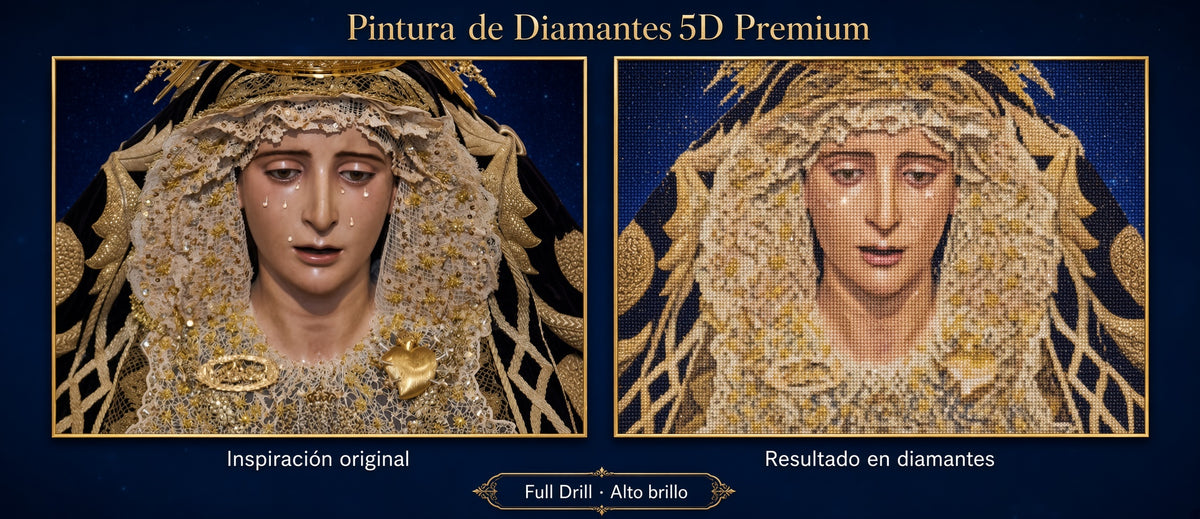 Pintura de diamantes 5D Premium, retrato de una imagen religiosa con tocado