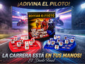 Juego de mesa ADIVINA QUIEN MOTOS con tarjetas y dos tableros rojo y azul