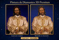 Pintura de diamantes 5D con retrato de Jesús con túnica dorada, 30x40 cm.