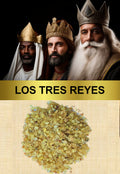 Incienso en gránulos amarillos y verdes, en montículo