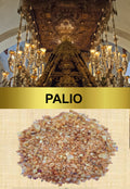 Incienso Palio: granos beige y rosados, en montón redondeado.