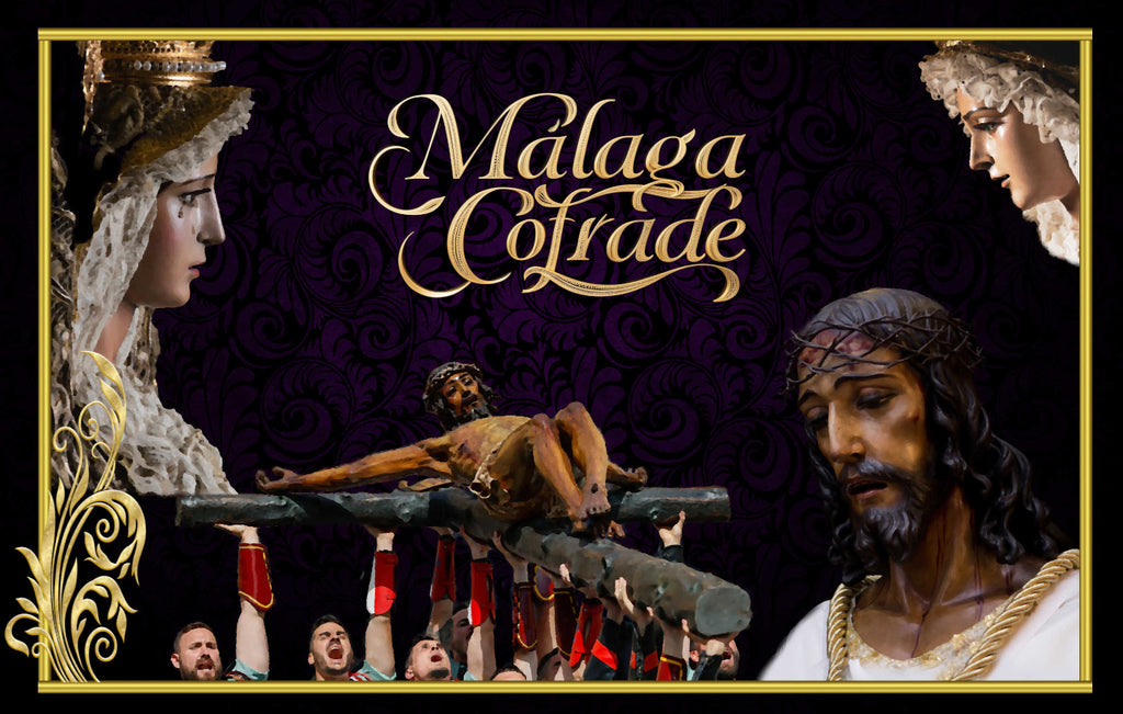 Juego de mesa con portada morada y dorada, ilustraciones de rostros religiosos