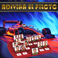 Juego Adivina el piloto: bandeja roja con tarjetas de jugadores y casillas con '?'